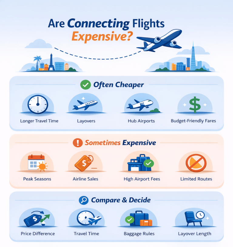 are connecting flight expensive